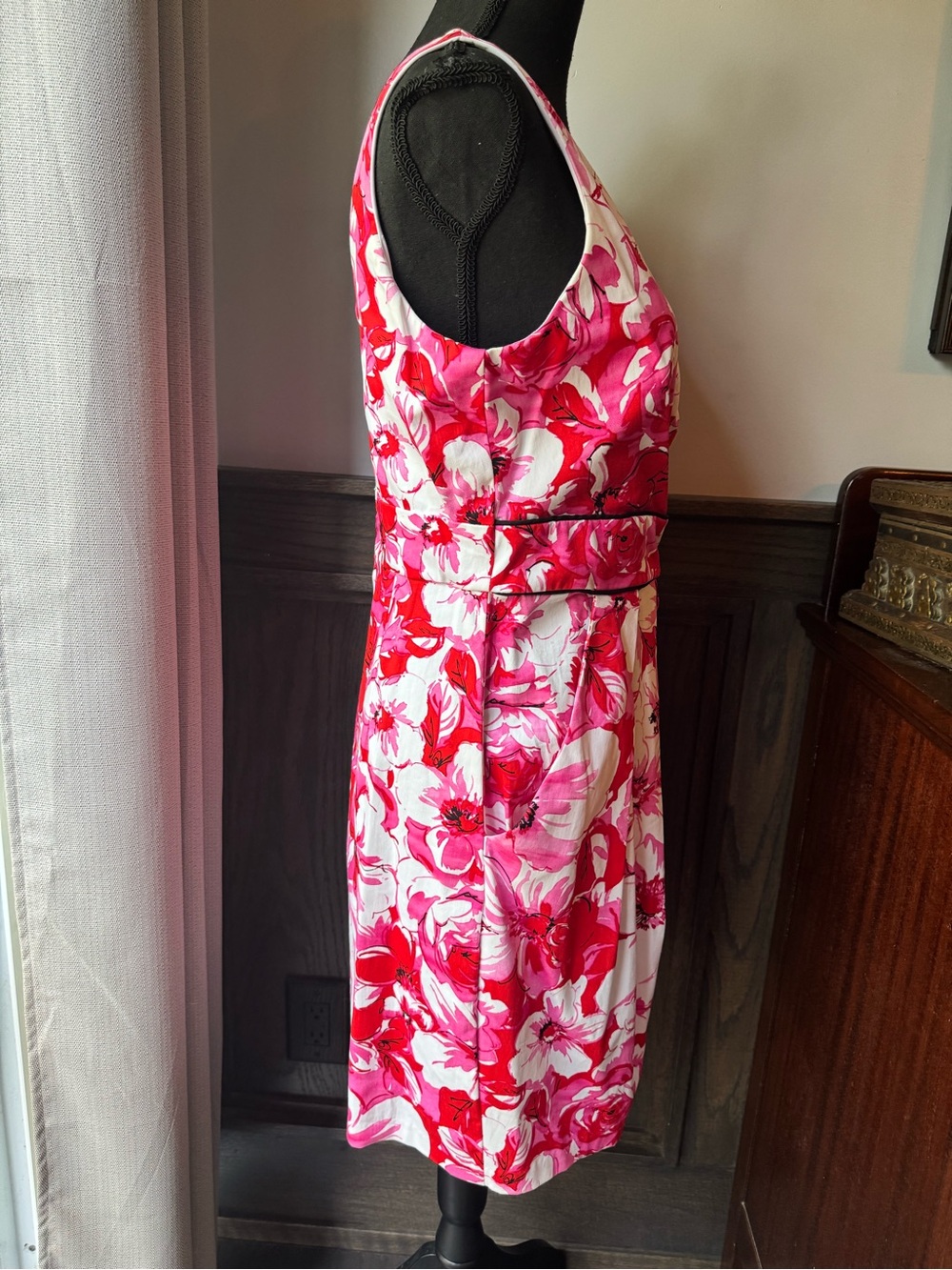 B. Smart Pink Floral Midi Dress nwt 12 - Picture 5 of 9